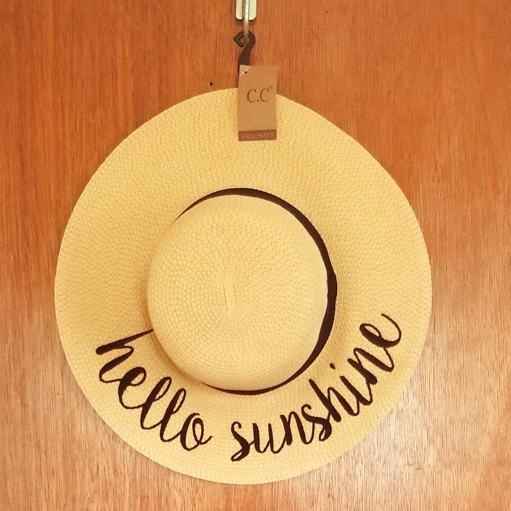 😍HOT🔥 EMBROIDERED STRAW FLOPPY HAT!!!